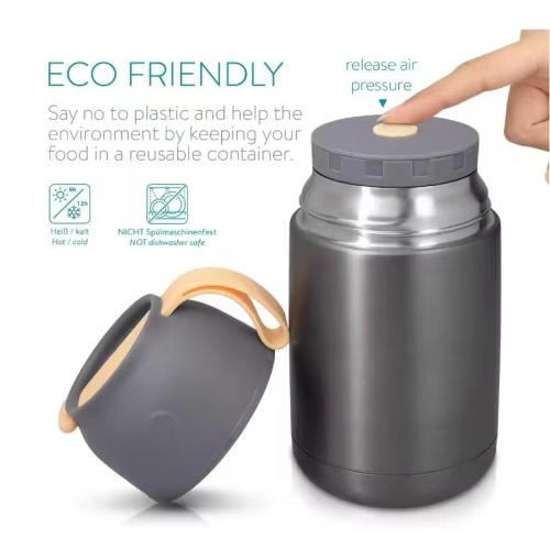 450ml Thermal Food Jar with Carry Strap & Spoon | OEM