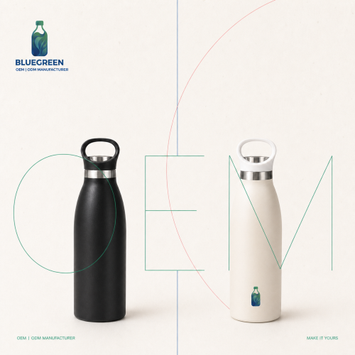 500ml Vacuum Milk Bottle with Carry Loop | Bluegreen