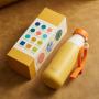 500ml Stainless Steel Milk Bottle with Straw and Strap OEM