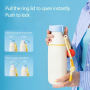 500ml Stainless Steel Milk Bottle with Straw and Strap OEM