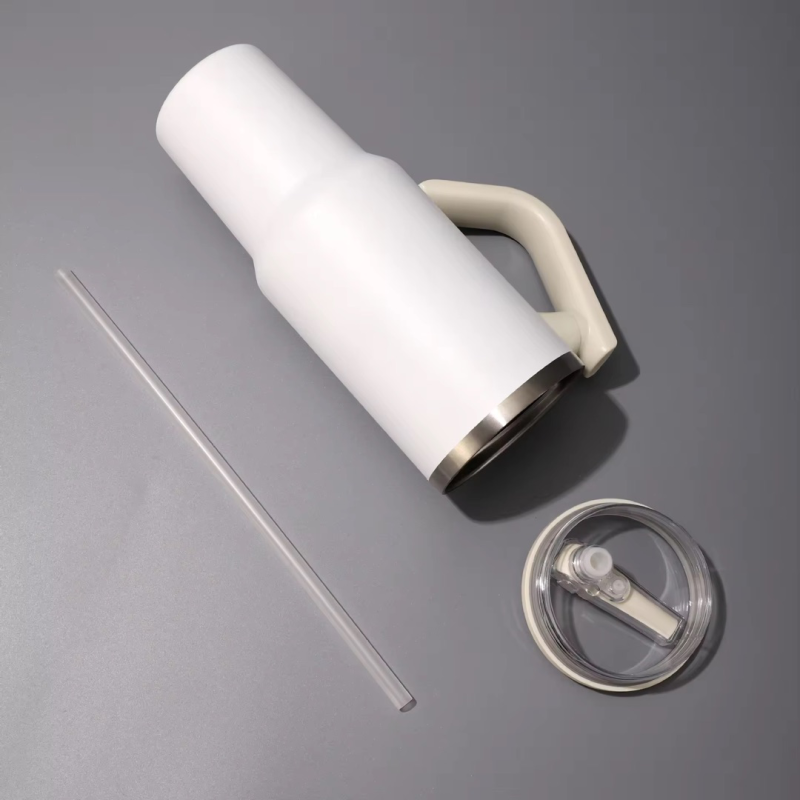 40oz Stainless Steel Tumbler with Rotating Handle