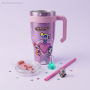 20oz Stainless Steel Tumbler with Handle and Straw OEM