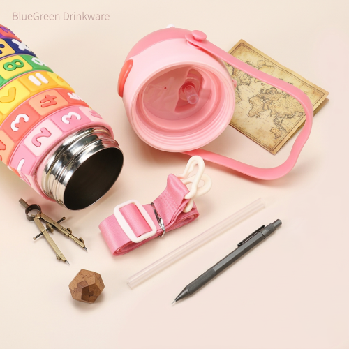 420ml Kids Math Game Stainless Steel Water Bottle OEM