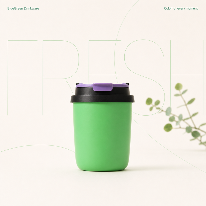 12oz Compact Stainless Steel Travel Coffee Cup | Bluegreen