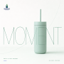 500ml Compact Stainless Steel Straw Tumbler | Bluegreen