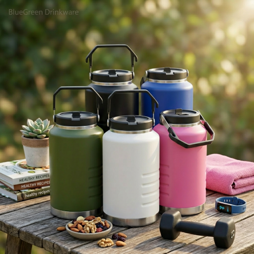 2000ml Stainless Steel Carry Handle Outdoor Flask OEM