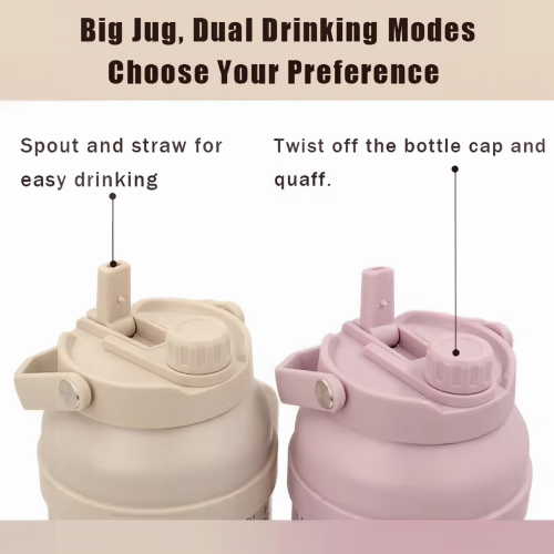 1500ml Dual Handle 304 Stainless Steel Water Jug OEM