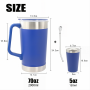1900ml Insulated Stainless Steel Water Jug OEM