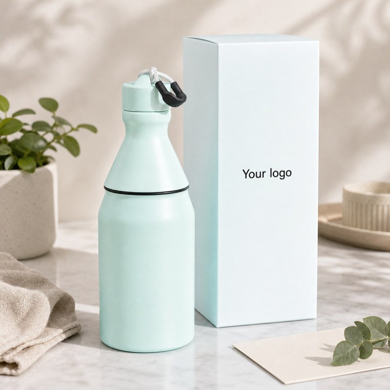 500ml Custom Leakproof Stainless Lanyard Water Bottle OEM