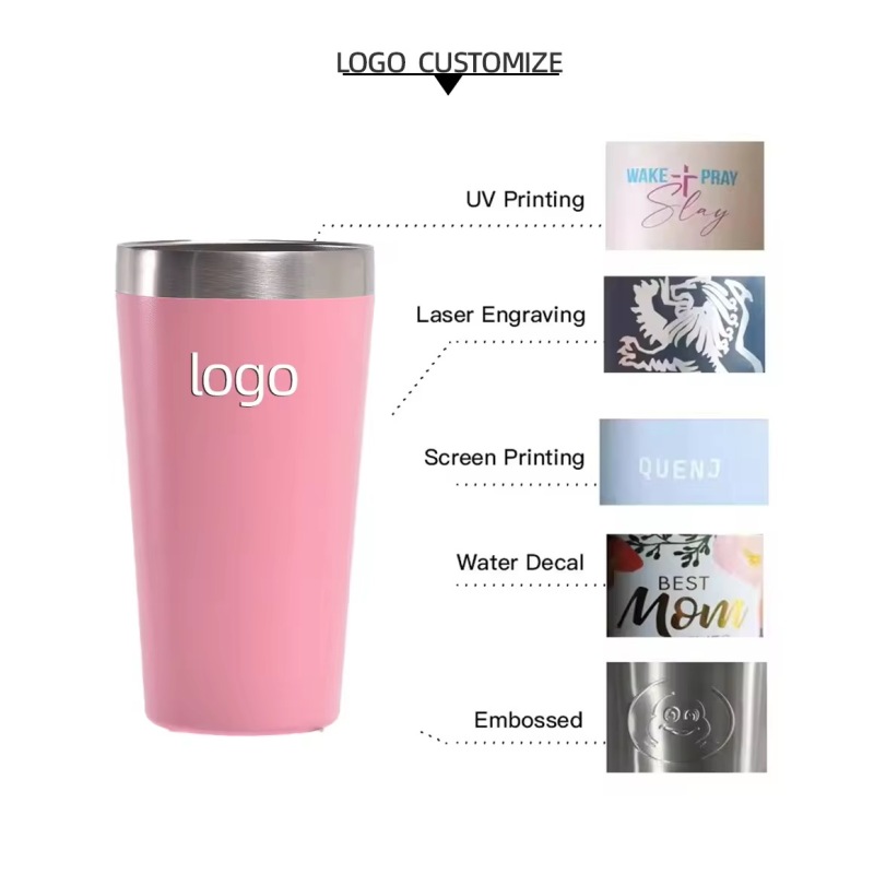 480ml Tapered 304 Stainless Steel Tumbler OEM