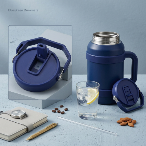 1500ml Dual Handle 304 Stainless Steel Water Jug OEM