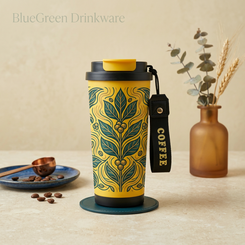 500ml Dual-Spout 304 Stainless Steel Water Bottle OEM