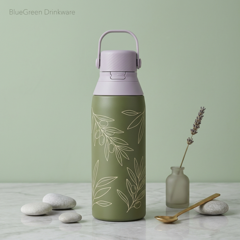 500ml Handle Bounce Lid Leakproof Stainless Steel Sports Flask OEM