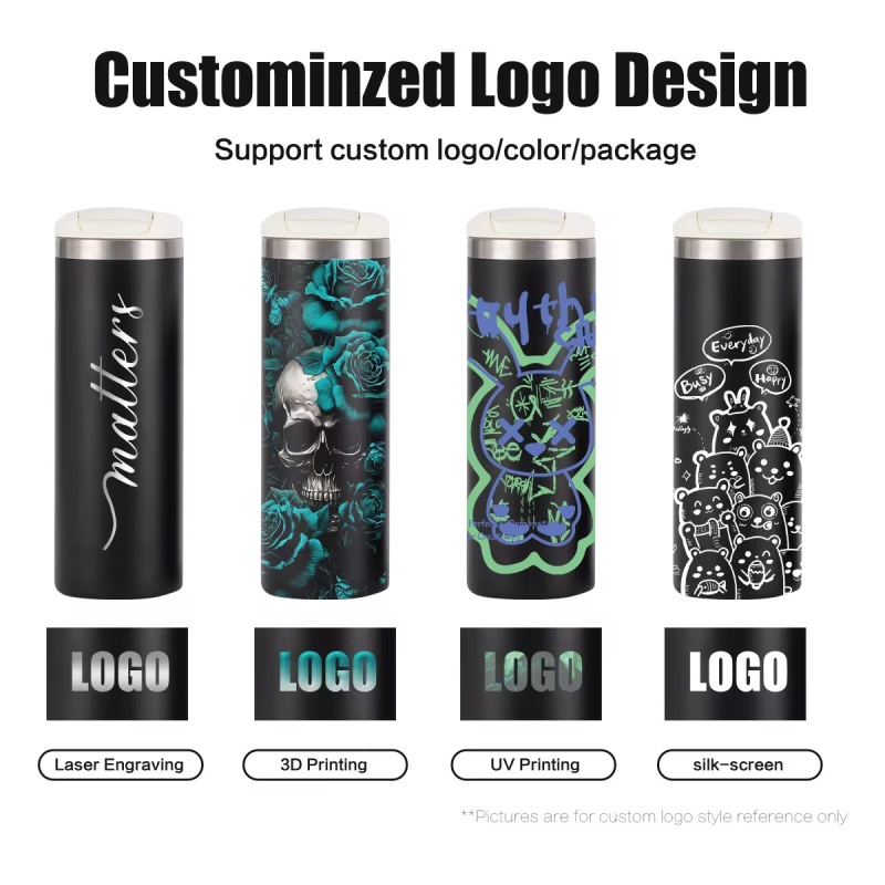 350ml Stainless Steel Water Bottle with One-Touch Flip Lid