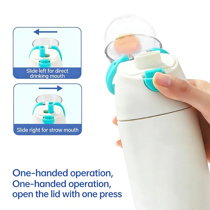 670ml Stainless Steel Vacuum Flask with Dual-Drink Lid