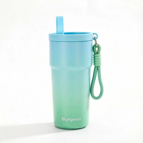 500ml 304 Stainless Straw Tumbler with Wrist Strap OEM
