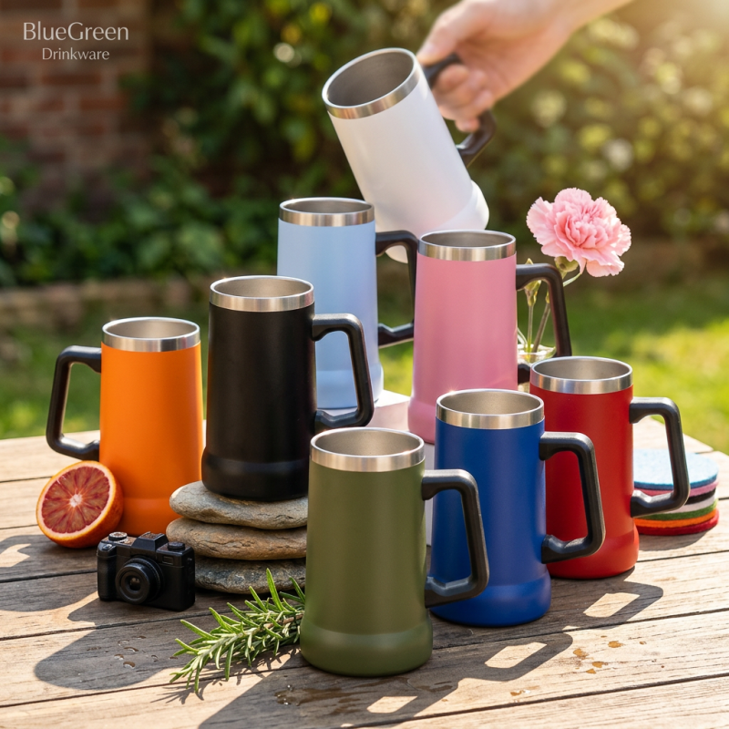 24oz Wide-Mouth Insulated Cup with Large Handle
