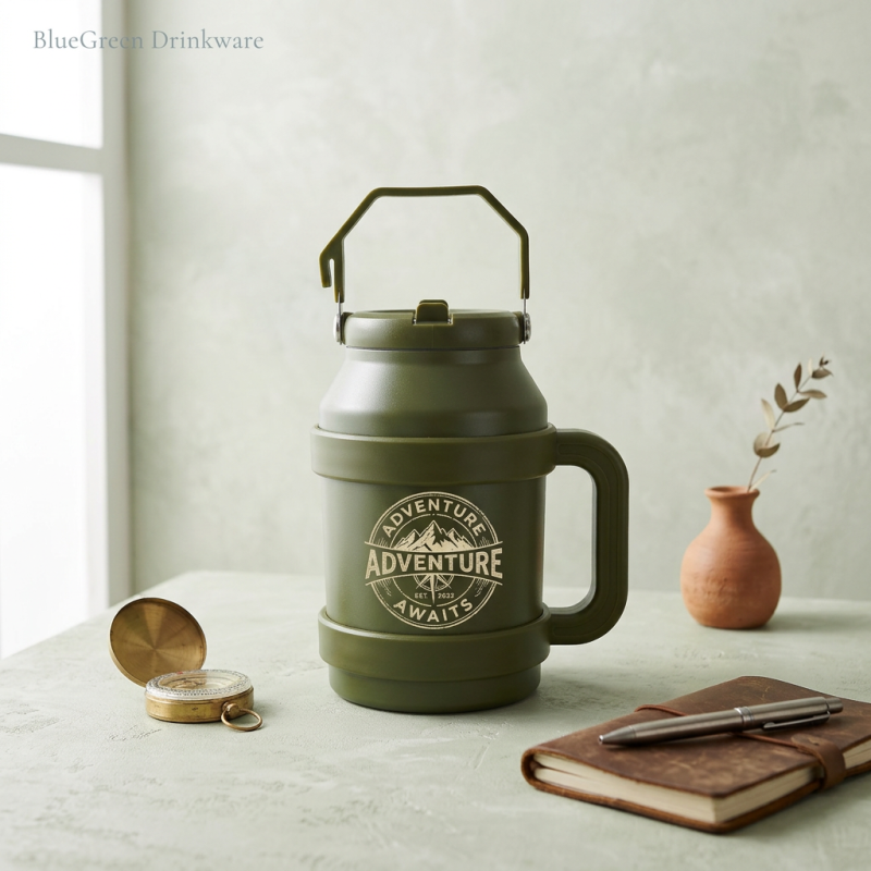 1500ml Dual Handle 304 Stainless Steel Water Jug OEM