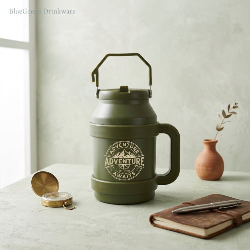 1500ml Dual Handle 304 Stainless Steel Water Jug OEM