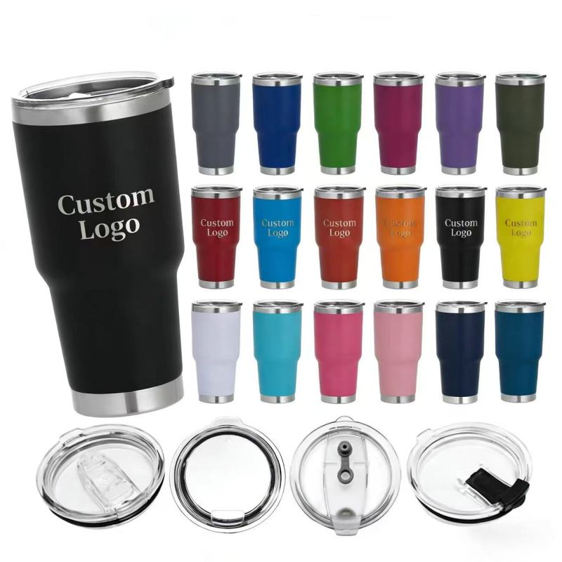 30oz/900ML Car Cup Holder Tumbler With Optional Lids
