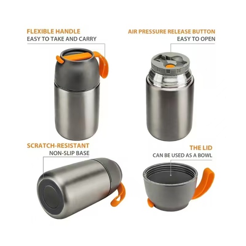 450ml Thermal Food Jar with Carry Strap & Spoon | OEM