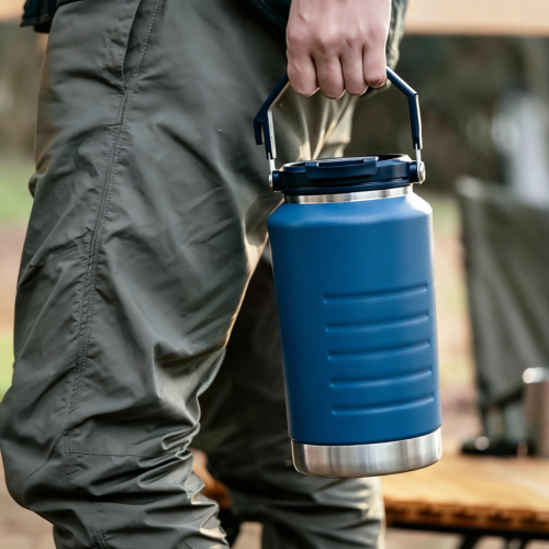 2000ml Stainless Steel Carry Handle Outdoor Flask OEM