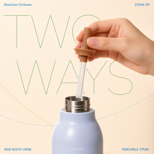 450ml Animal Head Stainless Steel Bottle | Bluegreen