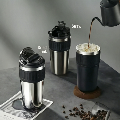 500ml Ceramic Lined Stainless Steel Coffee Cup OEM