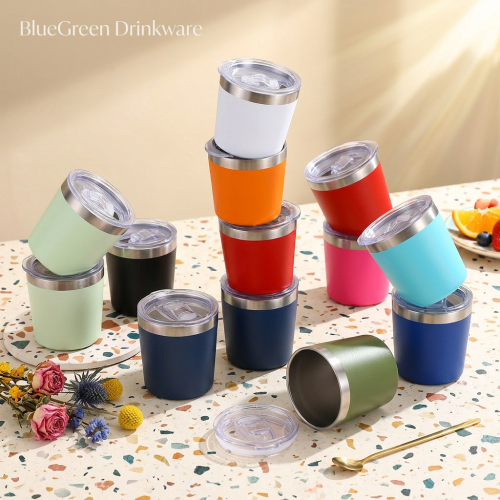 240ml/8oz Custom Leakproof Stainless Steel Cup | Bluegreen