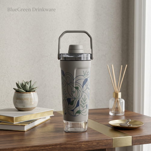 600ml 304 Stainless Steel Shaker Bottle with Tea Infuser OEM