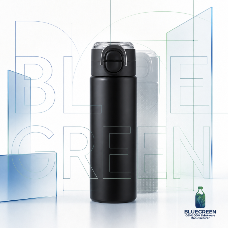 500ml 316 Stainless Steel Dual-Drink Vacuum Flask | Bluegreen