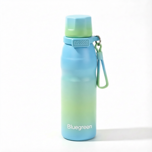 650ml Stainless Steel Sports Vacuum Flask with Straw Lid