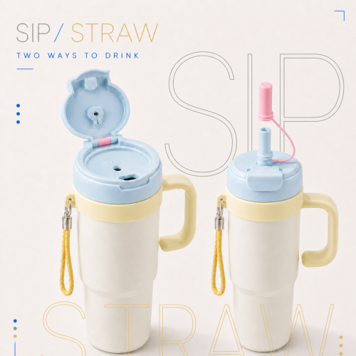 800ml 316 Stainless Steel Dual Drink Tumbler with Handle