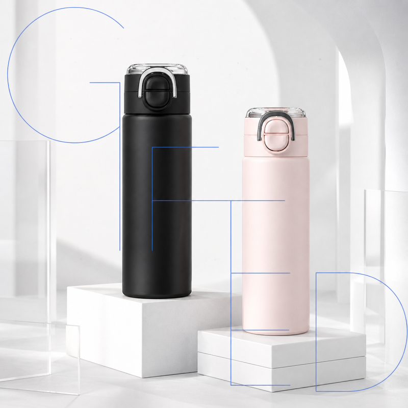 500ml 316 Stainless Steel Dual-Drink Vacuum Flask | Bluegreen