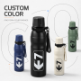 650ml Stainless Steel Sports Vacuum Flask with Straw Lid
