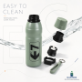 650ml Stainless Steel Sports Vacuum Flask with Straw Lid