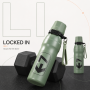 650ml Stainless Steel Sports Vacuum Flask with Straw Lid