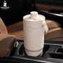 735ml Stainless Steel Tea Infuser Travel Tumbler with Straw and Handle
