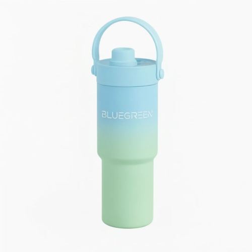 735ml Stainless Steel Tea Infuser Travel Tumbler with Straw and Handle