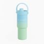 735ml Stainless Steel Tea Infuser Travel Tumbler with Straw and Handle