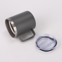 14oz Stainless Steel Coffee Mug with Hollow Handle and Lid