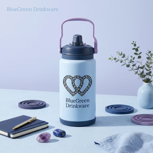 2.8L Leakproof Stainless Steel Water Jug with Dual-Drink Lid