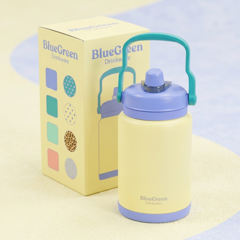 4L Leakproof Stainless Steel Water Jug with Dual-Drink Lid