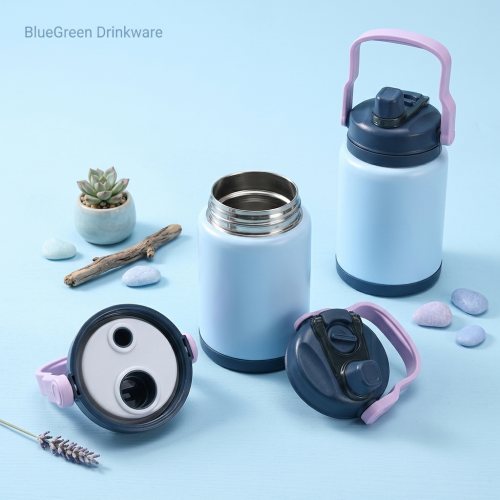 4L Leakproof Stainless Steel Water Jug with Dual-Drink Lid