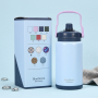 2.8L Leakproof Stainless Steel Water Jug with Dual-Drink Lid