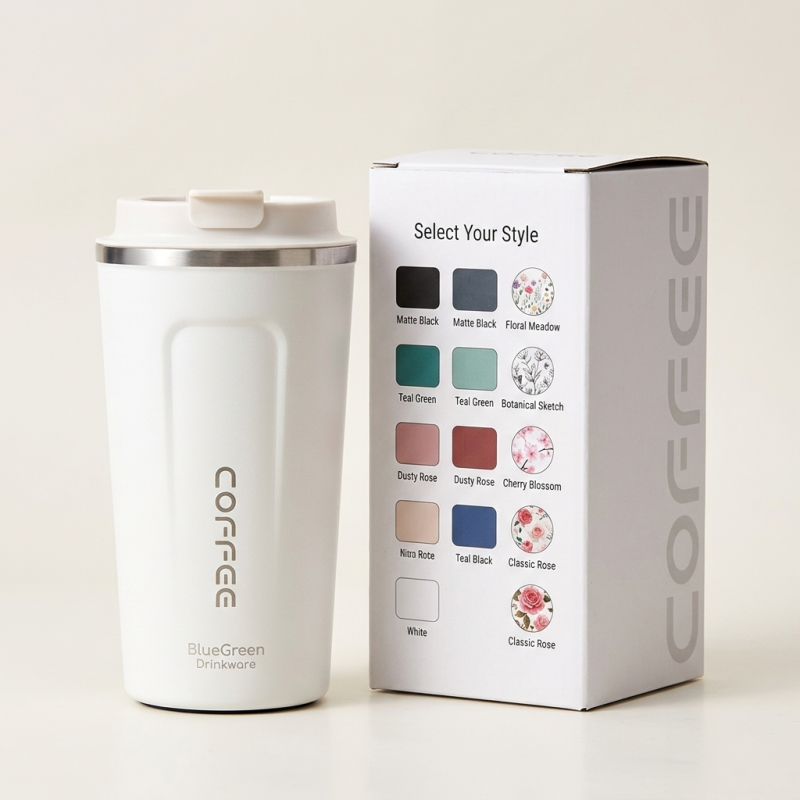 510ml Stainless Coffee Tumbler with Dual-Drink Lid OEM