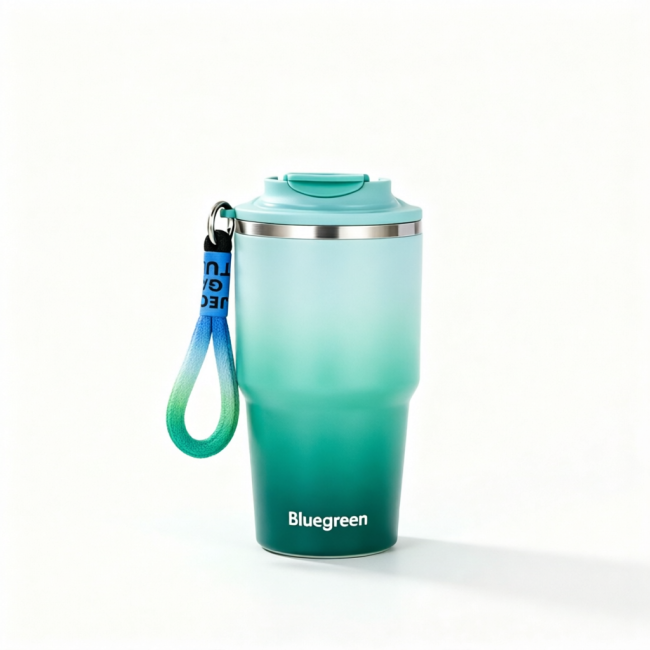 510ml Octagonal Travel Coffee Cup with Strap&Flip lid 510ml Octagonal Travel Coffee Cup with Strap&Flip lid