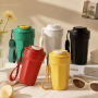 380ml Octagonal Travel Coffee Tumbler with Strap