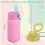 420ml Kid Water Bottle with Dust Proof Straw Lid Thermal Water Bottle with Handle Anti Slip Bottle for School