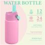 420ml Kid Water Bottle with Dust Proof Straw Lid Thermal Water Bottle with Handle Anti Slip Bottle for School
